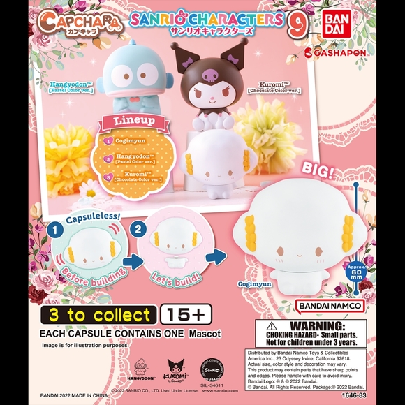 Sanrio Characters Buildable Figure Vol 9 Bandai Capchara Gashapon Cogimyun - Picture 2 of 6